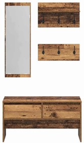 Előszoba bútorkészlet fiókkal Régi fa 90 x 31 x 46.5 cm Faanyag