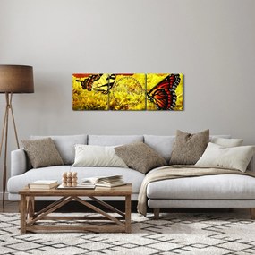Pillangó képe (órával) (90x30 cm)