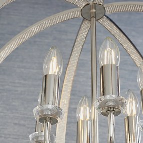 Endon klasszikus modern csillár ritz nickel-nero átlátszó end81508