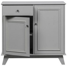 Világosszürke alacsony borovi fenyő gyerek komód 98x93 cm Lily – WOOOD