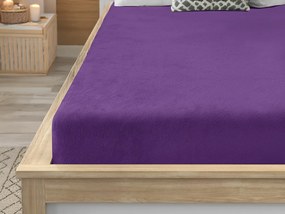 Mikroplüss lepedő SOFT 90x200 cm sötétlila