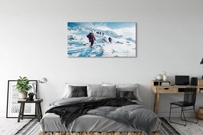 Canvas képek Hegymászás a hegyekben télen 100x50 cm