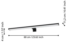 Eglo 99731 - PANDELLA LED 11W 230V IP44 für Badspiegelbeleuchtung