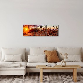 Kép - Arany sivatagi óra (órával) (90x30 cm)