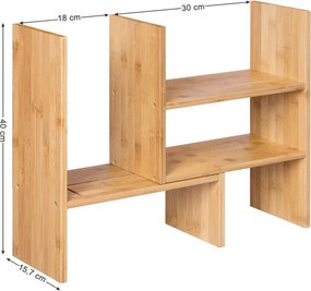 Polc, bambusz, natúr, AUK-E1045 NAT