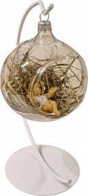 Kézzel Készített Üveggömb A kis Jézus a jászolban