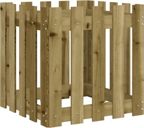 vidaXL impregnált fenyőfa növénytartó léces kialakítással 50x50x50 cm