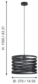 Eglo 99345 - Csillár zsinóron CREMELLA 1xE27/40W/230V