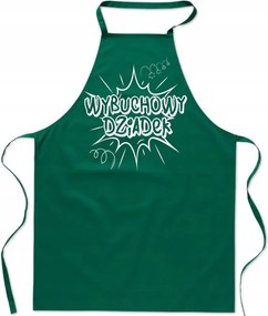 Konyhai Kötény zöld Bom Nagypapa Ajándék Nagypapa Napjára FA_434_z