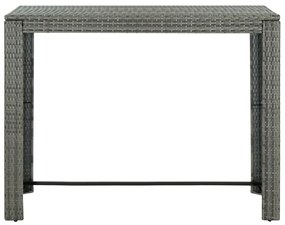 vidaXL szürke polyrattan kerti bárasztal 140,5 x 60,5 x 110,5 cm