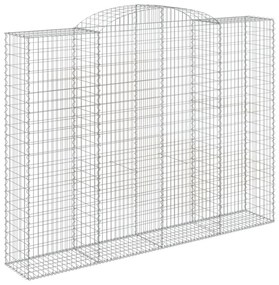 2 db íves horganyzott vas gabion kosár 300x50x220/240 cm