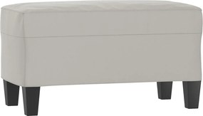 vidaXL világosszürke mikroszálas szövet pad 70 x 35 x 41 cm