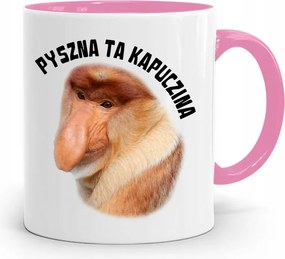 Rózsaszín Bögre Hordozó Janusz Pompás Ez A Káposzta fényképes nyomtatással