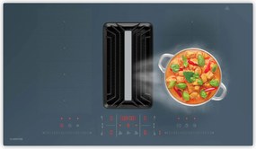 Klarstein AirJet FlexPro Down Air System, Indukciós főzőlap + páraelszívó, Flexi zóna, Booster