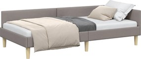 vidaXL Sarokágy keret fejtámlával Tópszínű 80 x 200 cm szövet