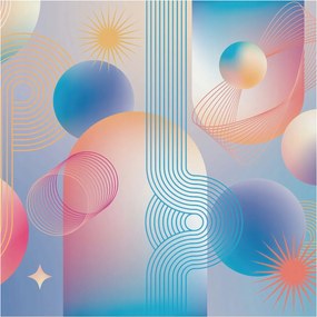 Fotótapéta Flizelina Dekoratív az irodába Színes absztrakt 250x250 Ragasztó