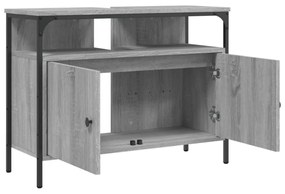 szürke sonoma szerelt fa fürdőszobai mosdószekrény 80x30x60 cm