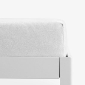 Goldea frottír gumis lepedő - fehér 90 x 200 cm