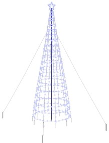 LED Karácsonyfák talajráccsal 800 LED-del Kék 400 cm Vas