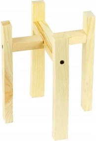Fa virágtartó állvány natúr S Virágágyás 18 cm