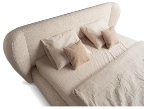 DALIA bézs színű kárpitozott ágy 160x200 cm, matrac nélkül