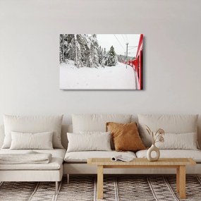 Kép - Vonat a havas tájban (90x60 cm)