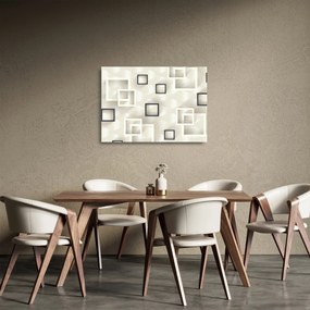 Geometriai absztrakt kép (üvegen) (70x50 cm)