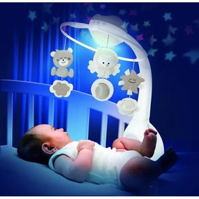 Infantino 3v1 kolotoč nad postýlku s melodií, 3x AAA, hnědá