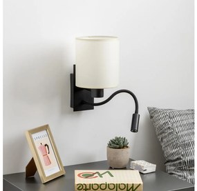Brilagi Brilagi - LED Fali lámpa NUBILA 1xE27/25W/230V + LED/3W fekete/krémes BG1558R