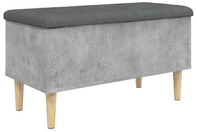 betonszürke szerelt fa tárolópad 82x42x46 cm