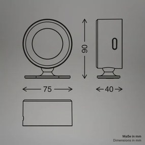 Briloner 3896016 - LED dimmelhető, újratölthető fali lámpa TARI LED/1,6W/5V 1500 mAh fehér