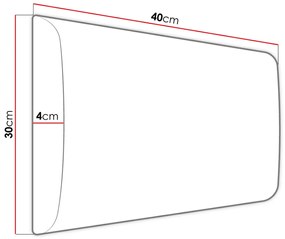 PAG kárpitozott falpanel 40x30 - szürke