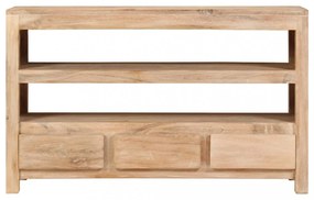 világosbarna tömör akácfa TV-szekrény 90 x 30 x 55 cm
