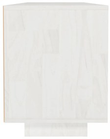 fehér tömör fenyőfa TV-szekrény 110 x 30 x 40 cm