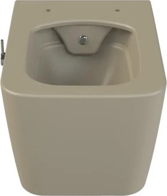 CeraStyle HERA fali WC - MATT BÉZS - BEÉPÍTETT bidé funkcióval - perem nélküli - 52 cm