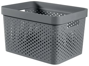 Infinity Dots szürke tárolókosár, 17 l - Curver