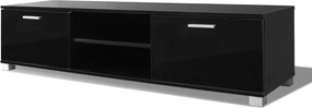 vidaXL magasfényű fekete TV-szekrény 140 x 40,5 x 35 cm