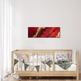 Kép - Vörös-arany márvány (órával) (90x30 cm)