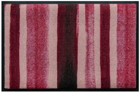 Csíkos prémium lábtörlő - piros festékcsíkok (Válassz méretet: 75*50 cm)