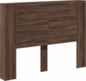 vidaXL Fejtámla polcokkal Barna Tölgy 140 x 16,5 x 103,5 cm Faanyag