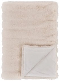 Krémszínű műszőrme takaró 130x180 cm Galena – House Nordic