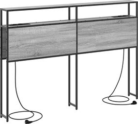 vidaXL Tároló fejtámla polcokkal Szürke sonoma 150 cm Faanyag