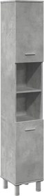 vidaXL betonszürke forgácslap fürdőszobaszekrény 30 x 30 x 179 cm