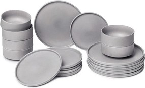 Malia 18 db-os szürke agyagkerámia étkészlet - Bonami selection