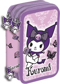 Hello Kitty Kuromi Purple tolltartó töltött 3 emeletes
