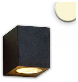 Kültéri falra szerelhető lámpa, GU10 foglalattal, IP54, 6,7x9,2x8cm, fekete
