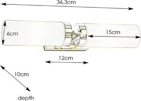 Markslöjd 234844, 450712 - Fürdőszobai lámpa STELLA 2xE14/40W/230V IP44