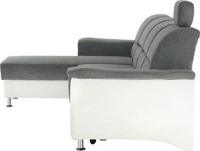 Kissarok, textilbőr fehér/szövet szürke, balos, SANTIAGO