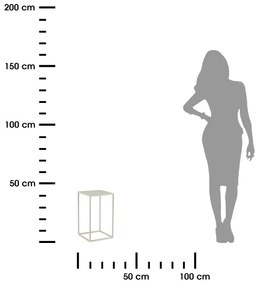 Virágállvány 40x24 cm krémes