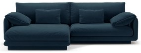 Sötétkék sarokkanapé (bal oldali) Torino – Micadoni Home